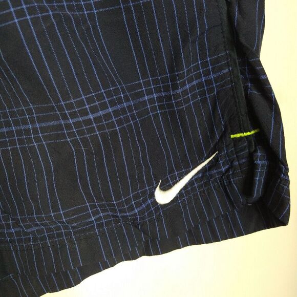 Nike Lightweight Check Swim Shorts Men's Size XXL Blue Embroidered logos - Picture 2 of 10
